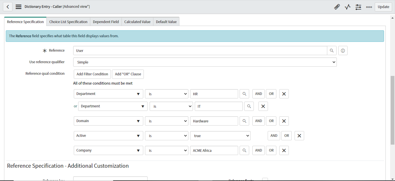 Reference Qualifier ServiceNow Community